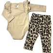 Komplet bawełniany w modną panterkę  BODY + LEGGINSY GAMEX